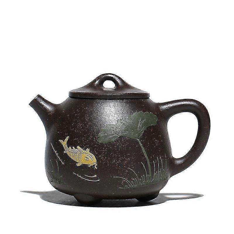 Handmade  Teapot Color Handpainted Fish Kettle Creative Teaware Send Gift Box|Teapots