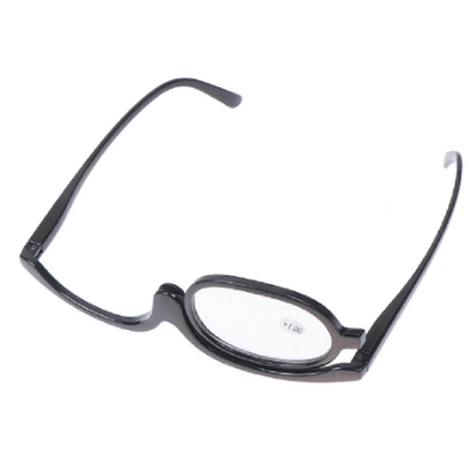 Women's One-sided Make-up Glasses Folding Rotatable Make Up Reading Glasses For Women Eye Makeup Tool