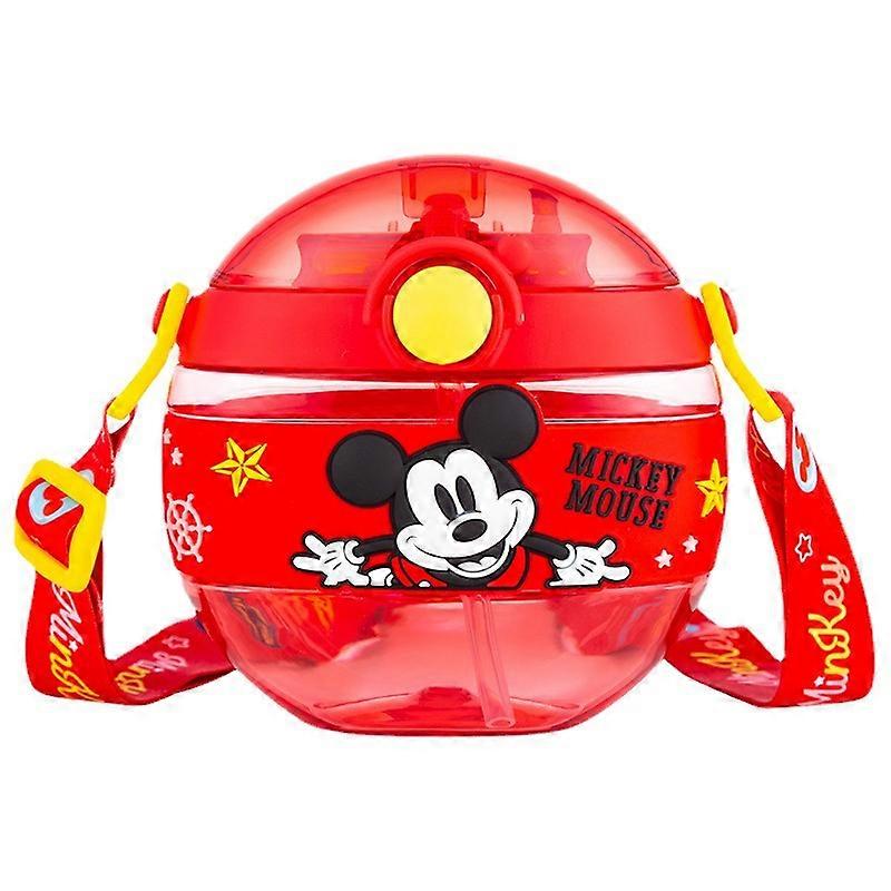 Summer Disney New Children's Plastic Straw Cup Red Mickey 420ml