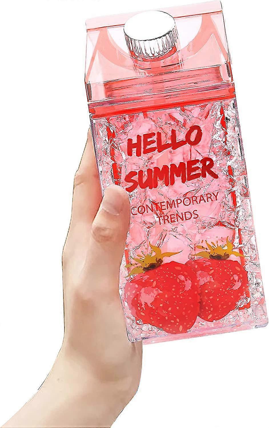 新製品、ミルクカートンウォーターボトル、漏れ防止蓋とストロー付きキッズウォーターボトル