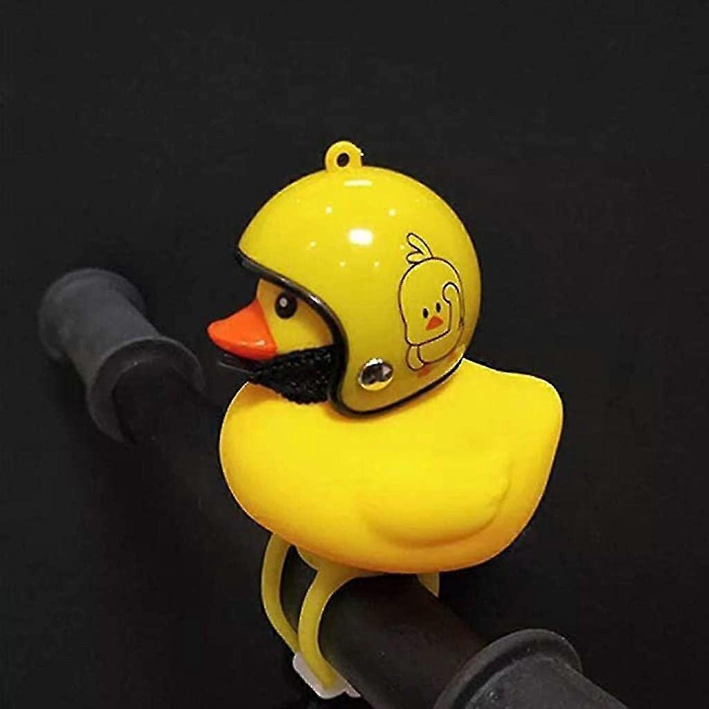Cute Helmet Duck Bike Bell With Led Light Rubber Duck Bicycle