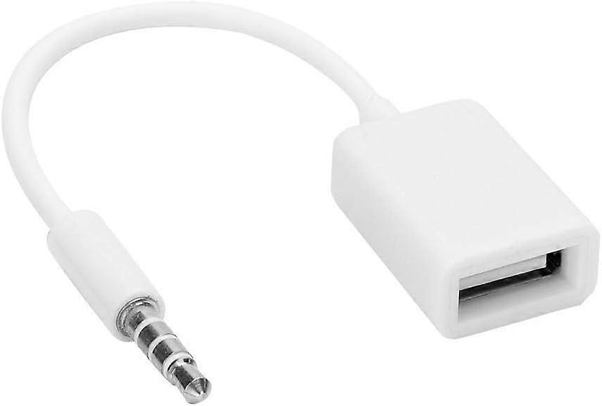 قابس ذكر 3.5 مم إلى كابل محول تحويل كبل الصوت AUX الأنثوي USB لمشغلات الأقراص المضغوطة وأجهزة الكمبيوتر وأجهزة التلفزيون والهواتف المحمولة وملفات MP3 وما إلى ذلك.