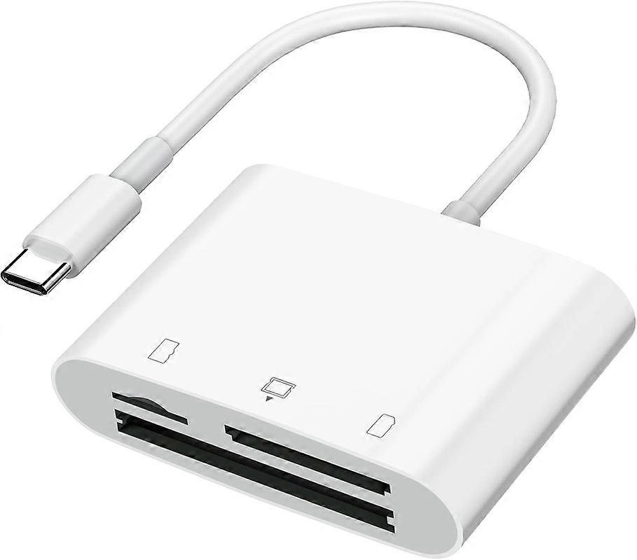 SD Card Reader USB C for iPhone 15/Android Phone/iPad/Mac/Laptop, 3 Card Slot