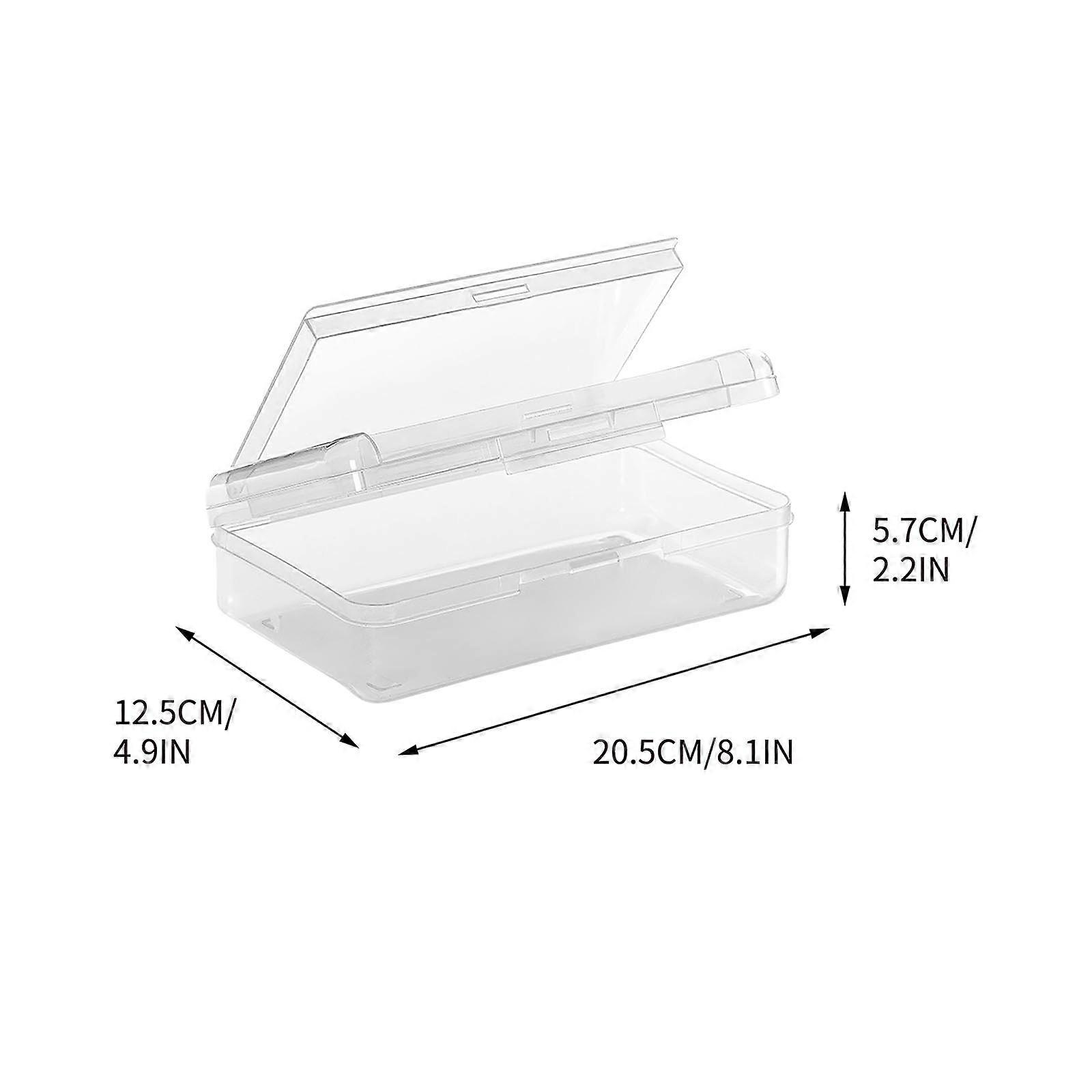 Bilayer Plastic Pencil Box Large Capacity Pencil Boxes Clear Boxes With Snap-tight Lid Stackable Design And Stylish Office Supplies Storage Organizer