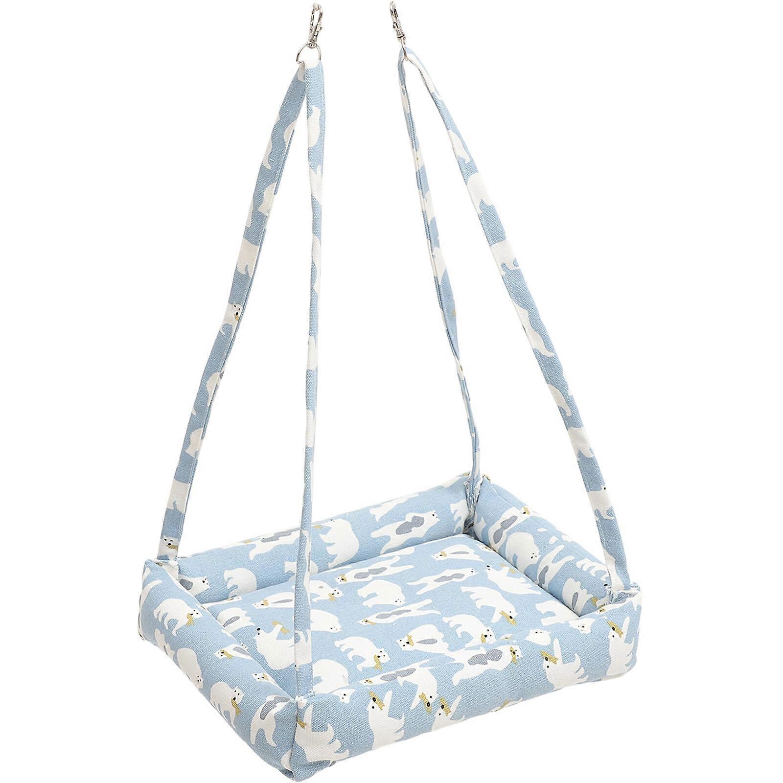 1 Set Rabbit Cage Swing Hammock Small Animal Guinea-Pig Hammock Bed with Pee Pad