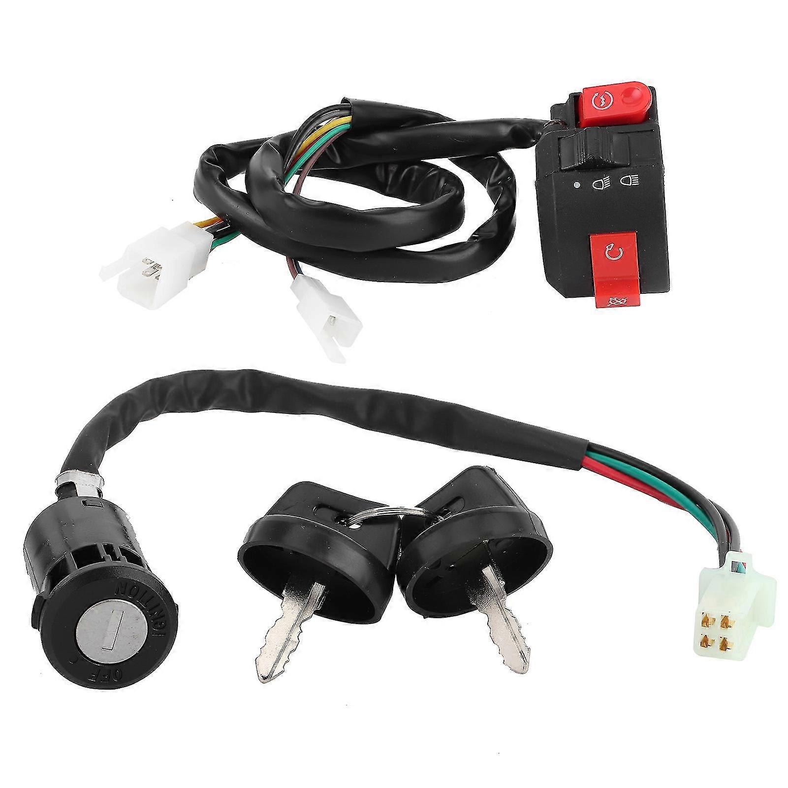 Handlebar Kill Button With Ignition Switch And 2 Keys For 50cc 70cc 90cc 110cc 125cc Atv Scooter - MXBC
