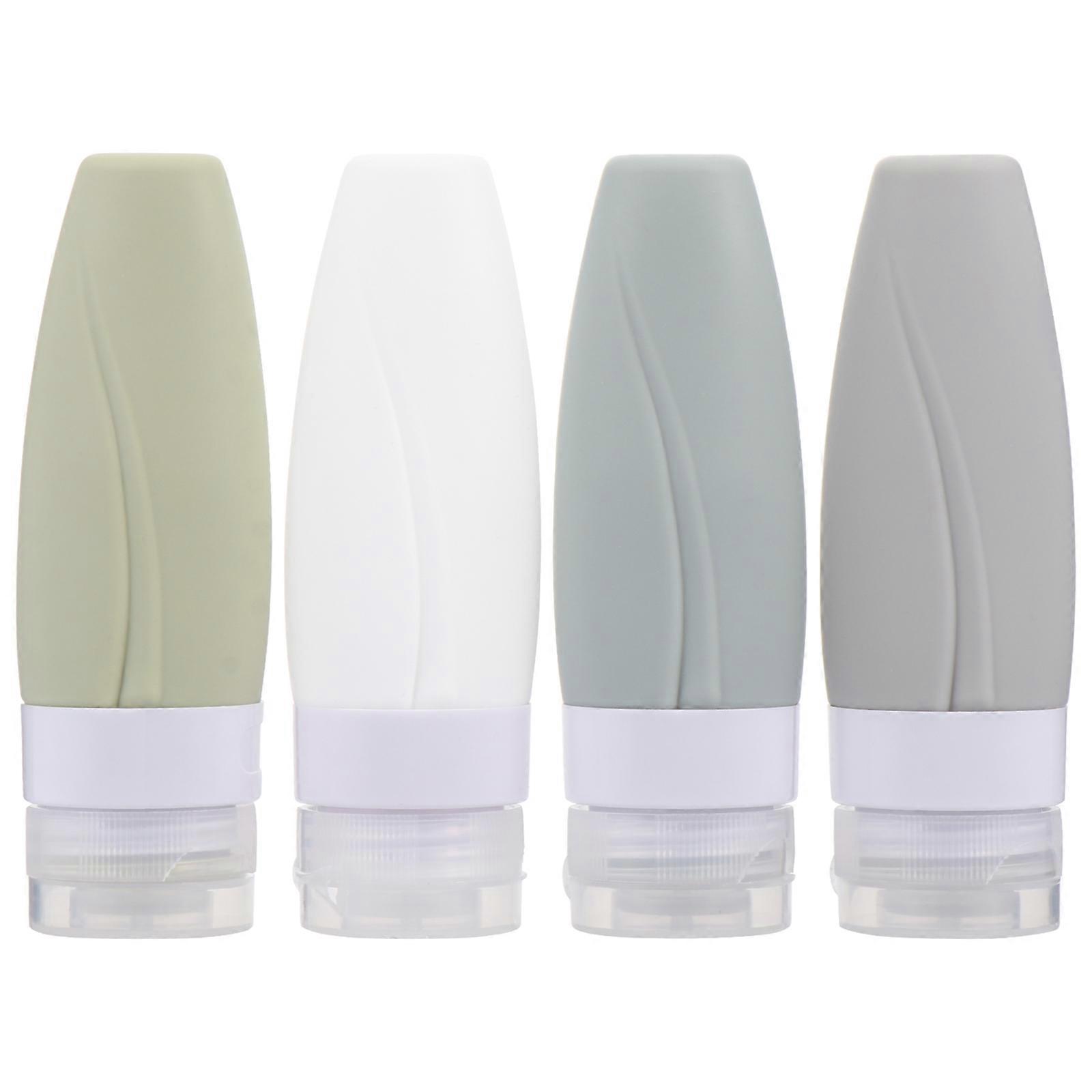 4pcs Travel Silicone Bottles Empty Bottle Lotion Bottle Refillable Containers