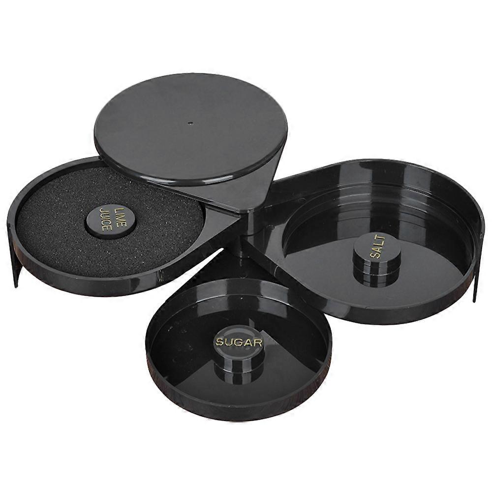 Bar 3-tier Juice Cocktail Seasoning Box Bartender Tool Sugar Salt Storage Box