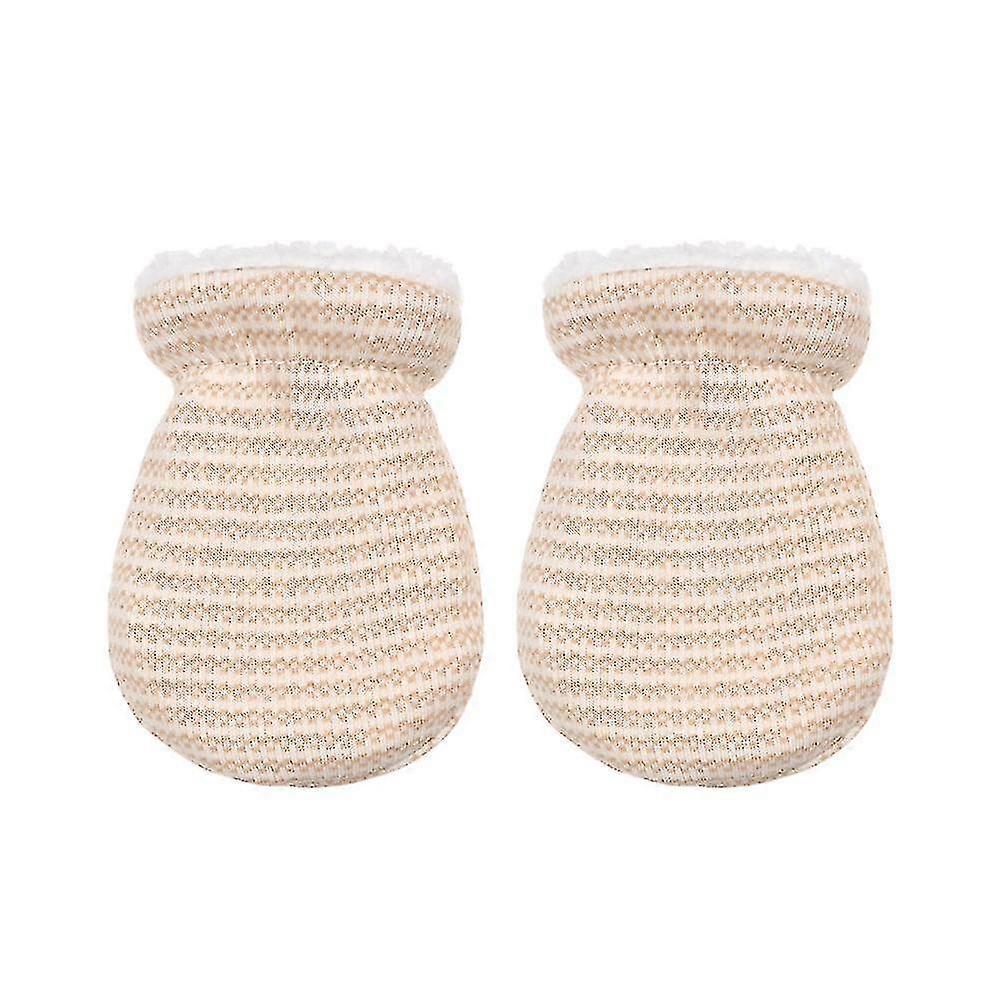 冬季婴儿防抓手套加厚幼儿婴儿手套新生儿手套可爱