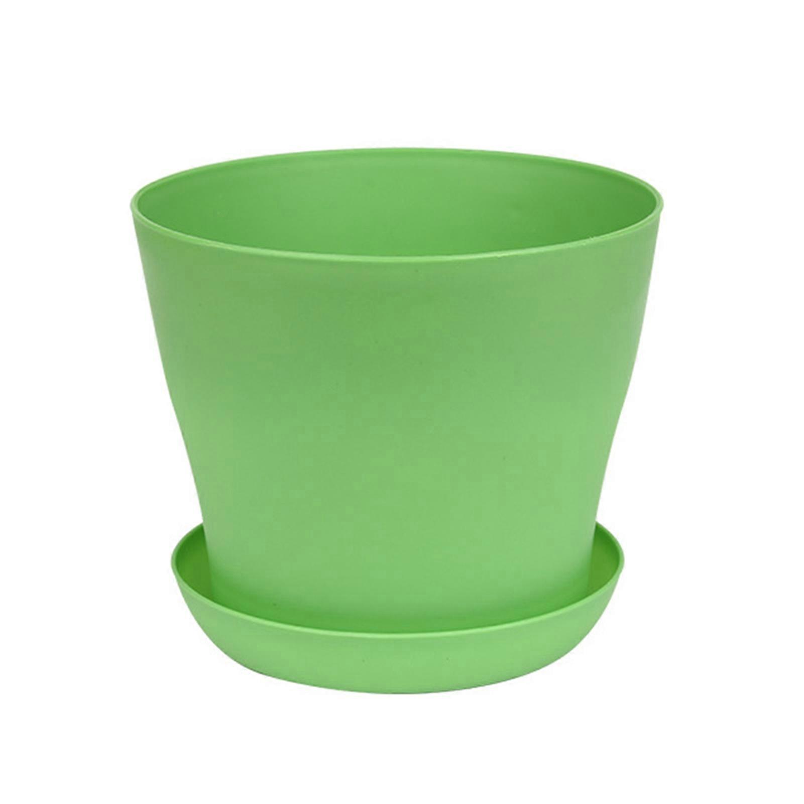 Qinhai Flower Pot Thickened Wear-Resistant Easily Clean Anti-Scratch Solid Break-resistant Ventilated Bottom Round Planters Candy Color Mini Flowerpot