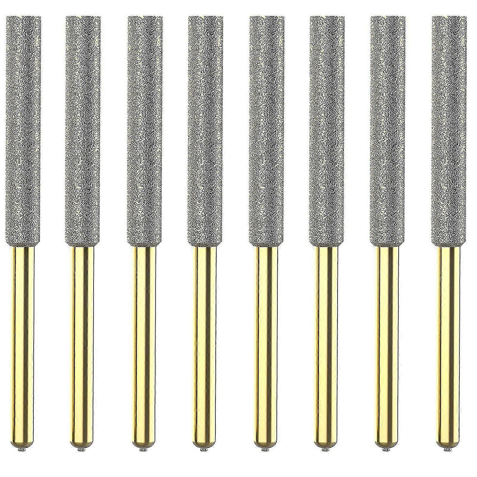 8pcs Chainsaw Bits Titanium Plated Diamond Sharpener High Hardness Electric Chainsaw File