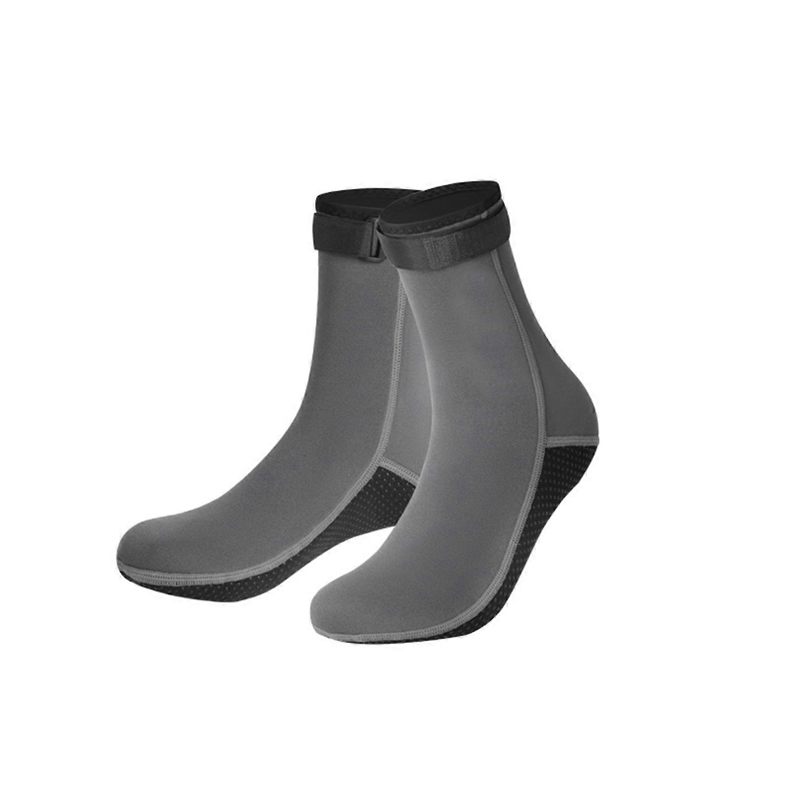 Κάλτσες κατάδυσης 3mm Neoprene για θαλάσσια σπορ με αντιολισθητική σόλα και ρυθμιζόμενο ιμάντα - ιδανικές για κολύμβηση με αναπνευστήρα, σέρφινγκ και πολλά άλλα