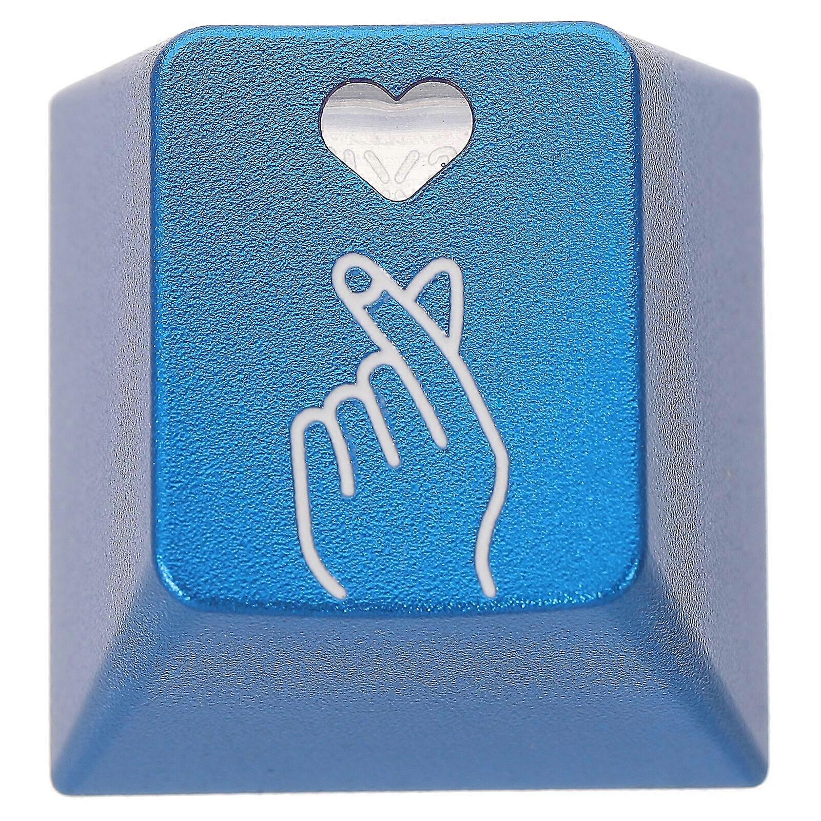 Hollow Heart Aluminium Alloy Keycap Mechanical Keyboard Keycap Keyboard Decor