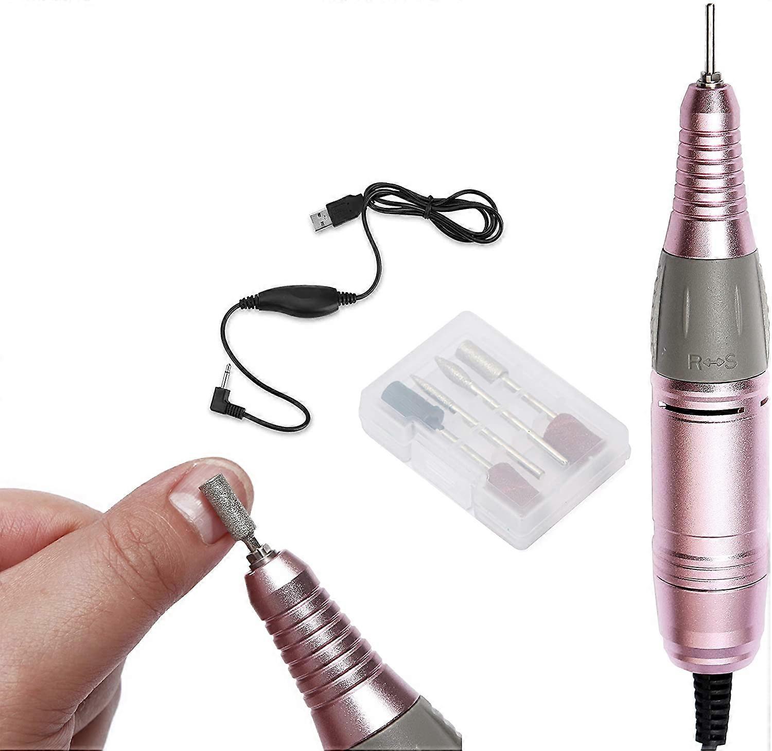 Electric Nail Drill,USB Charge eFile Nail Drill Machine Nail Drill Bits Portable Pen