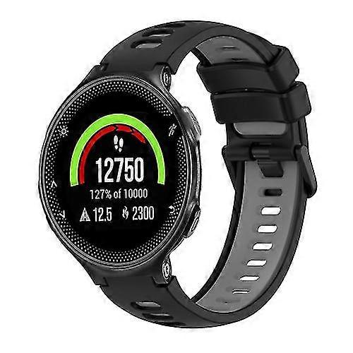 For Garmin Forerunner 235 Two-color Silicone Watch Band FIWA