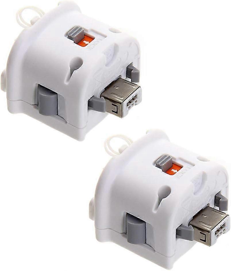 2 Pack Motion Plus Adapter Sensor Accelerator Attachment Compatible with w i i Remote Controller, White