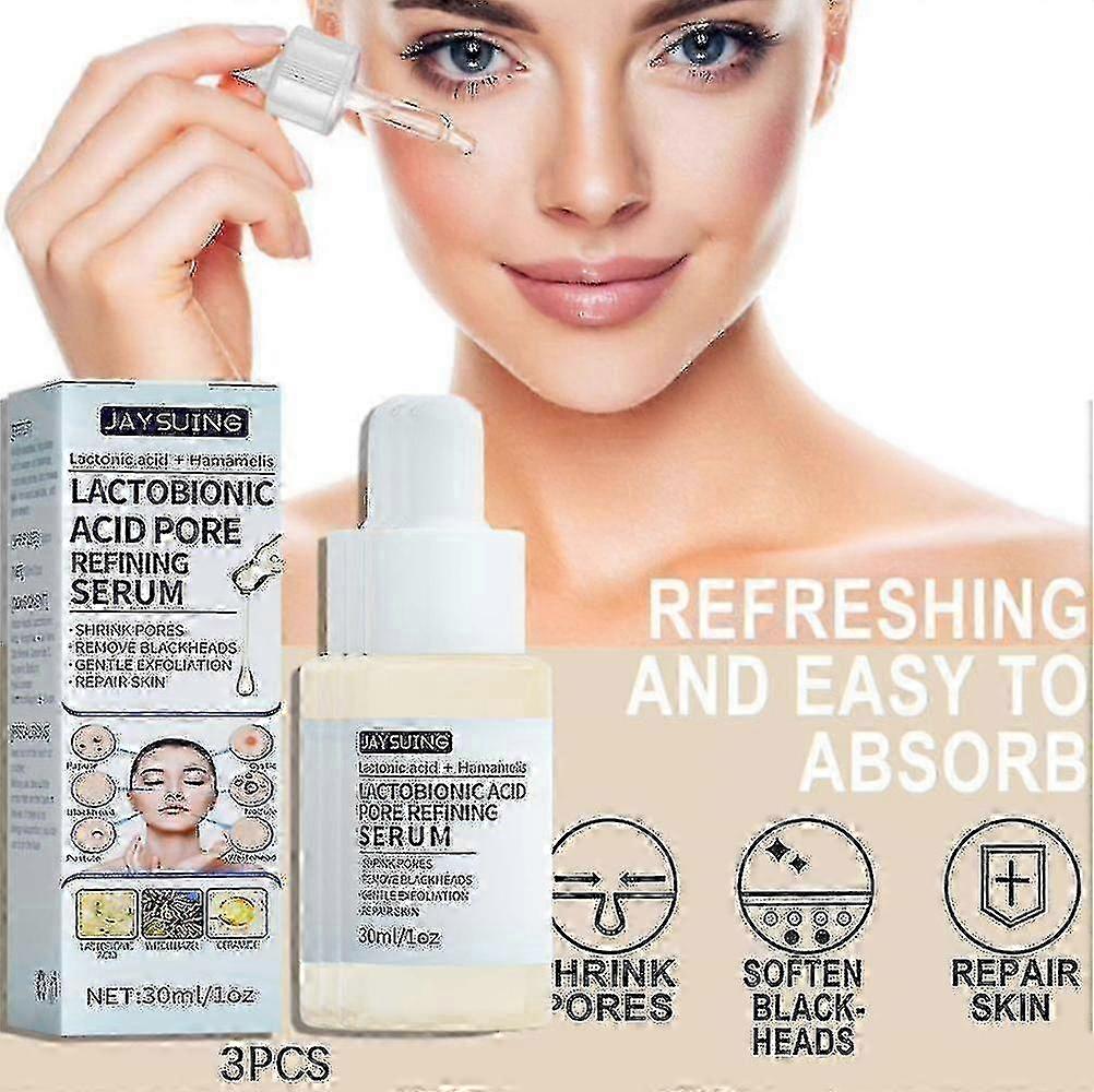1 pièce d’extrait d’acide lactobionique Jaysuing, exfoliation des points noirs, rétrécissement des pores, nettoyage en profondeur, hydratation douce 3 pièces