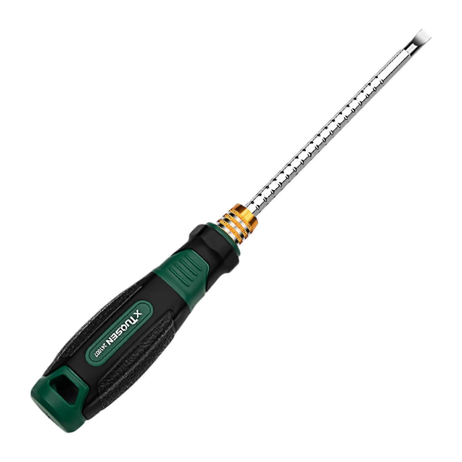 Ratchet Telescopic Screwdriver Replaceable Head High Efficiency Easy to Load Slotted