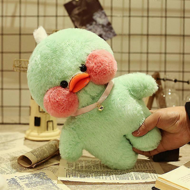 Lalafanfan 30 سنتيمتر لطيف بطة خضراء أفخم لعبة مع Kawaii ملابس صغيرة لينة محشوة دمية حيوانية هدية عيد ميلاد للفتيات الأطفال