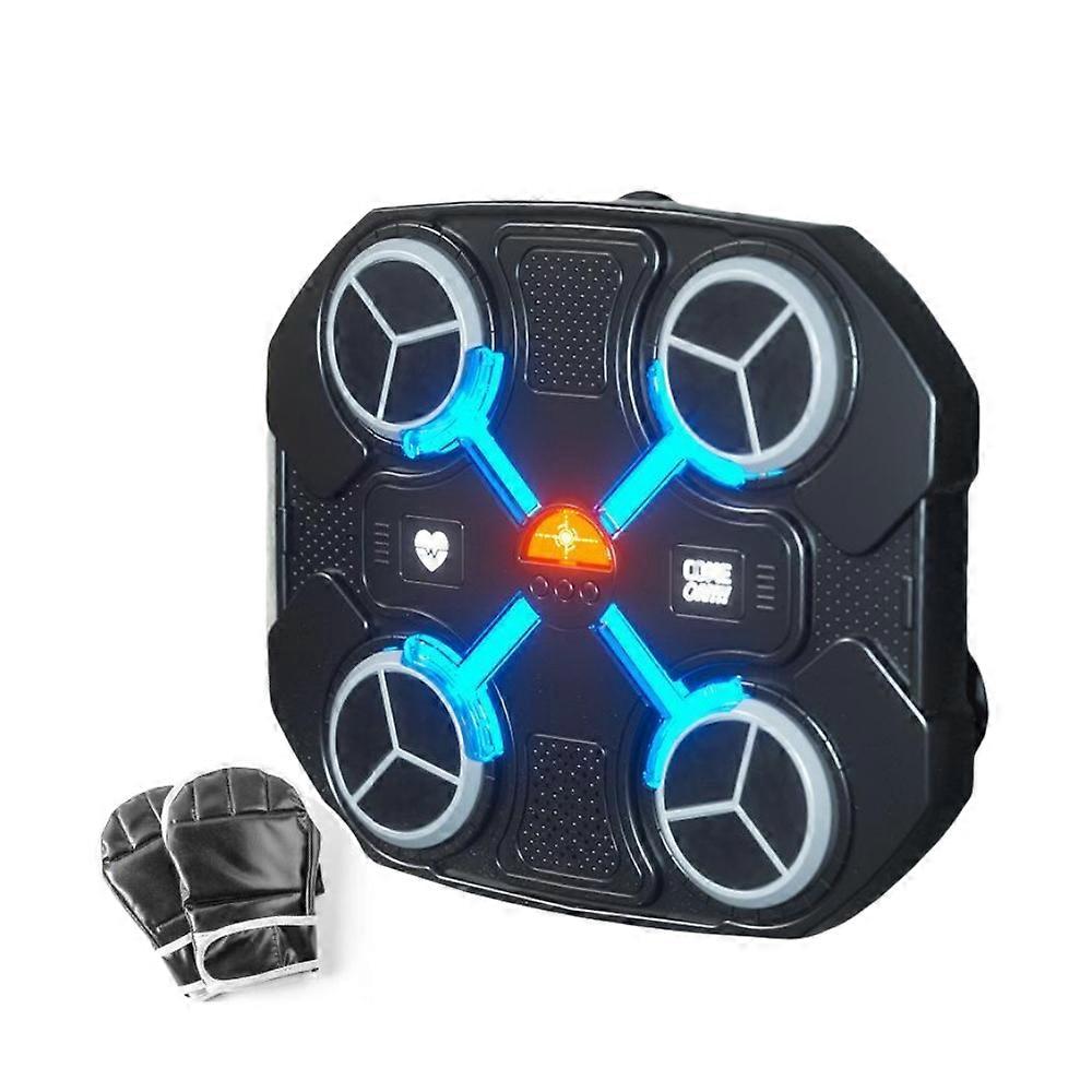 מכונת איגרוף מוזיקלית חכמה, מכונת איגרוף מוזיקלית עם כפפות, מותקנת על קיר