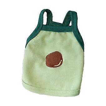 Hond Tank Tops Modieus Schattig Cartoon Patroon Ademend Comfortabel Huisdier Mouwloze Tank Tops voor Kleine Honden Katten Groen L