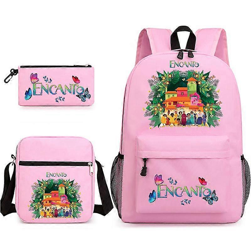 3Pcs Set Encanto Mirabel MadrigalShoulder Bag +Backpack +Pen Case Carnival
