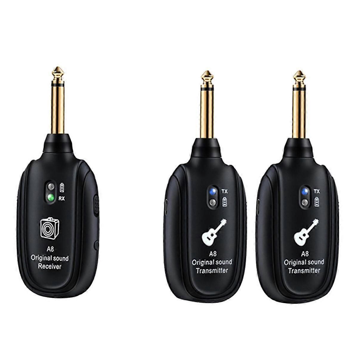 Wireless Guitar System UHF Audio Wireless Transmitter Receiver for Acoustic Guitar Bass Violin Keyb