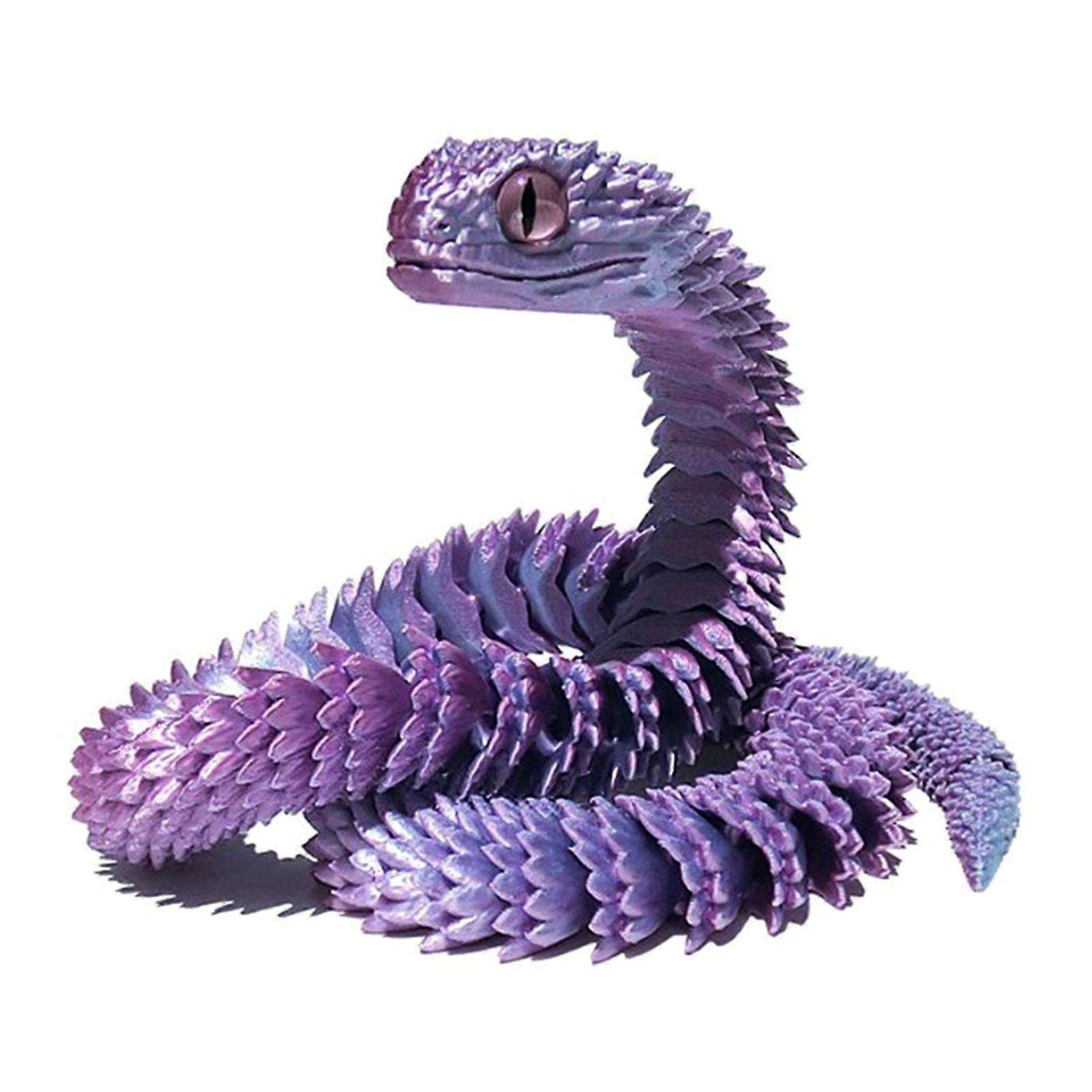3D tištěné figurky Hadí hračky svítící ve tmě Artikulované odlehčení stresu Fidgets Toy Desktop Ornament