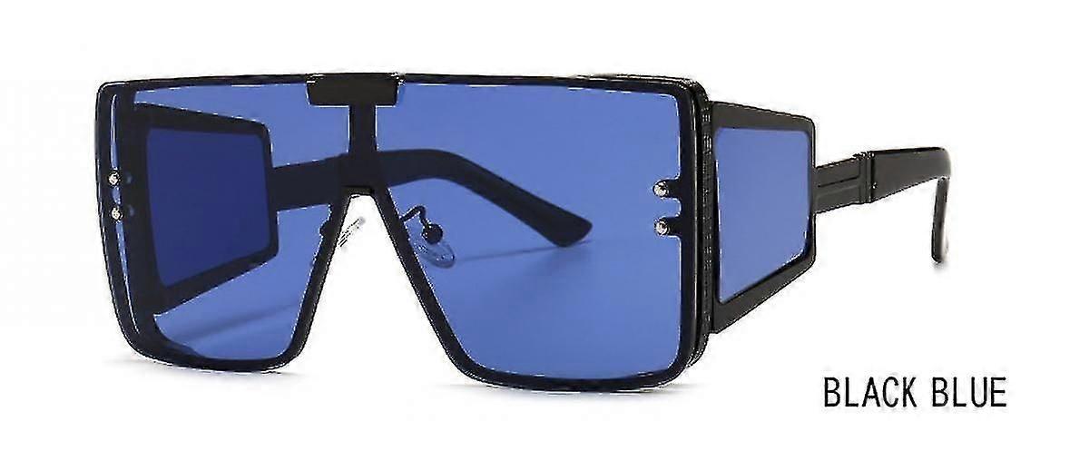 Une seule pièce Flat Top Retro Oversized Monture Lunettes de soleil Female Ins Wide-leg Sunglasses Malexq-sg1130