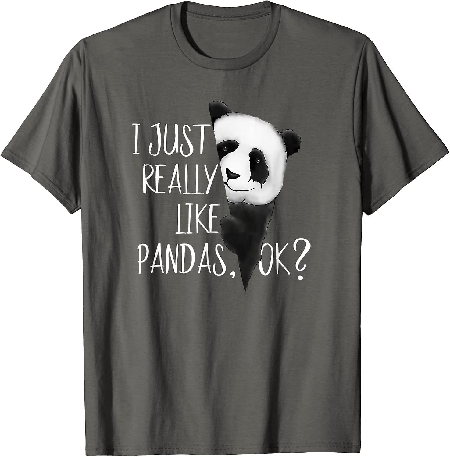 J’aime vraiment les pandas, ok? T-shirt Aquarelle Panda Art mignon