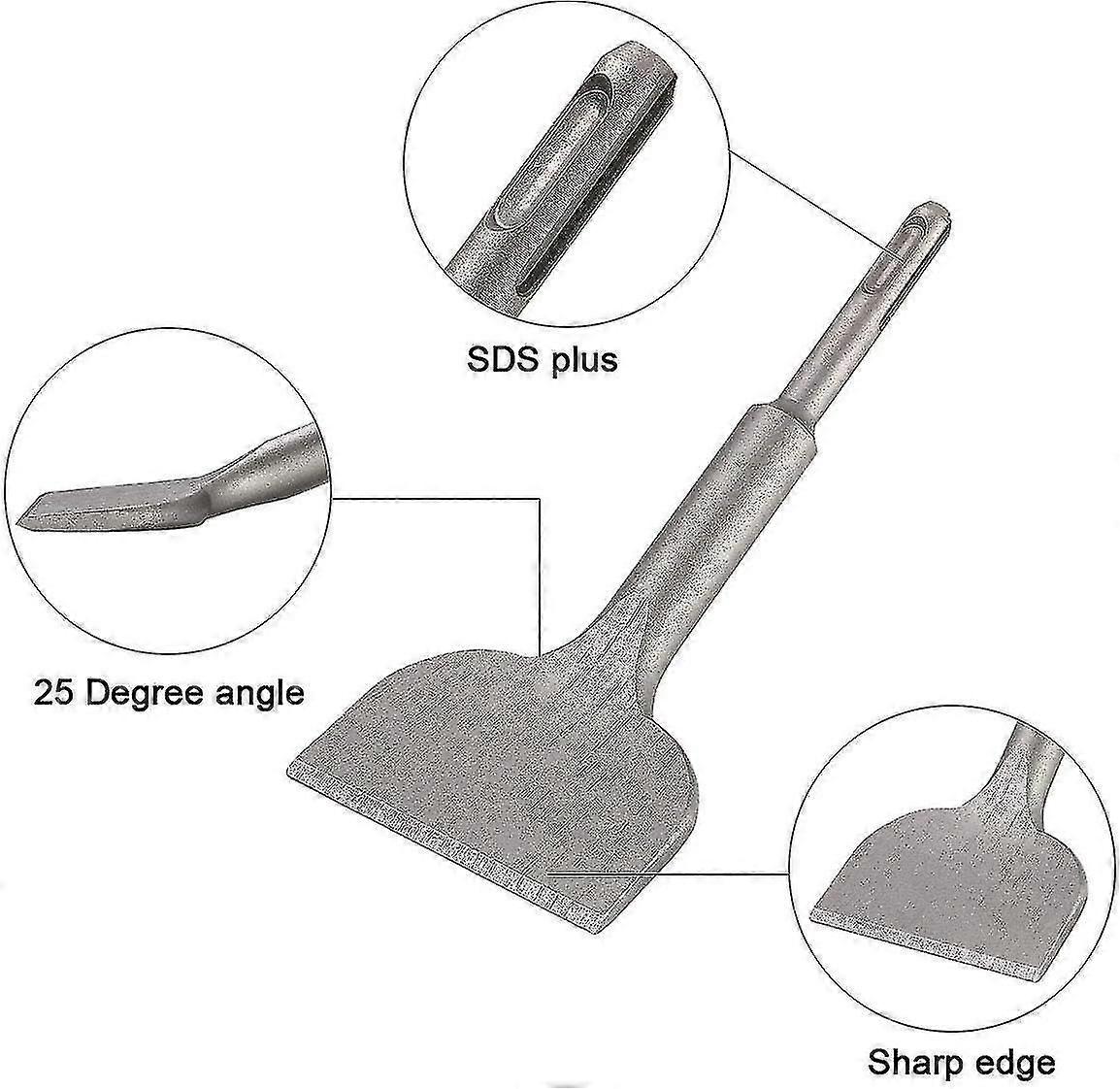 Tile Chisel, 165mm X 75mm High Quality Extension Series, Curved Chisel Chisel For Ceramic And Floor Tiles