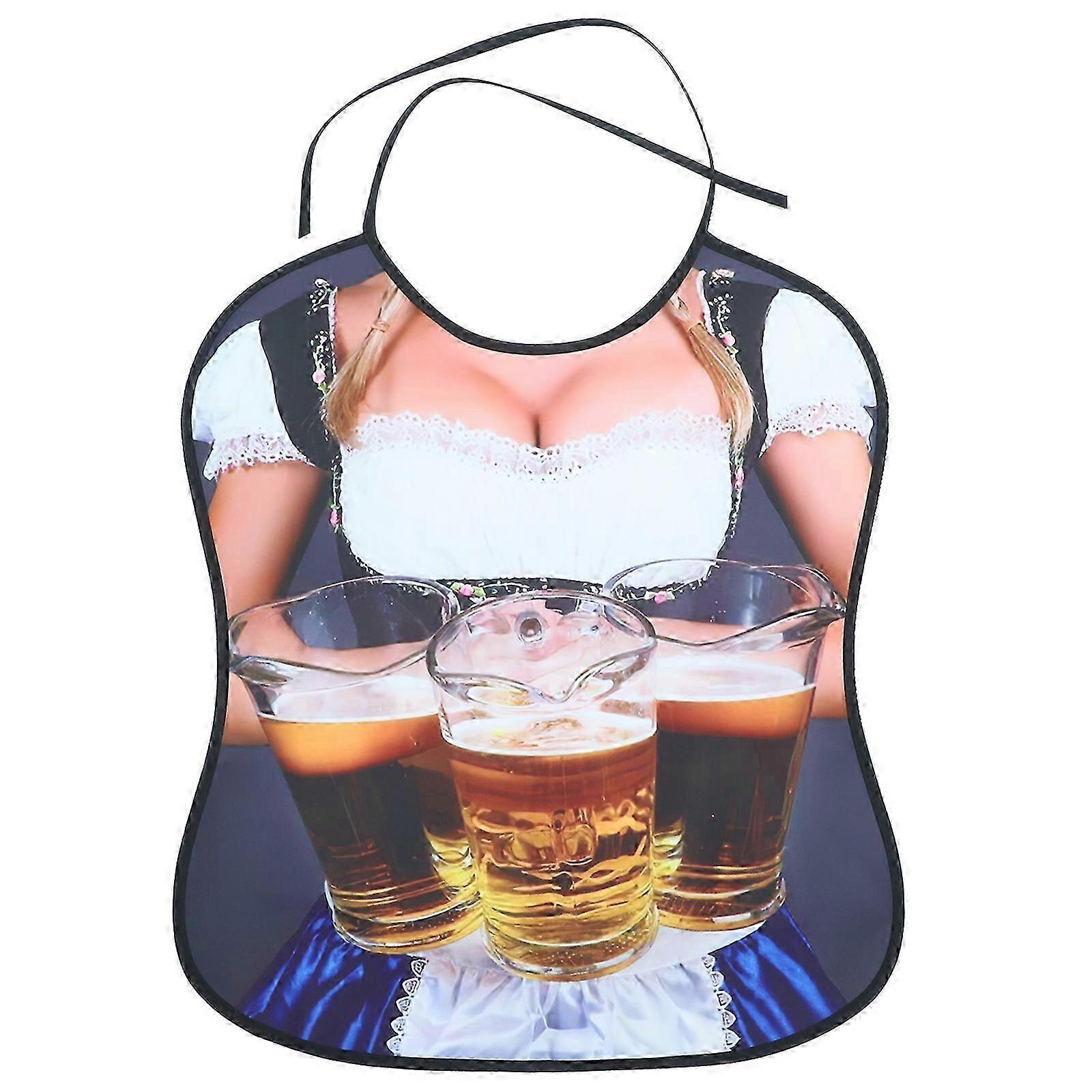 Adult Bib Dinner Bib Prank Party Prop Bikini Pattern Bib Clothes Protector Prank Prop