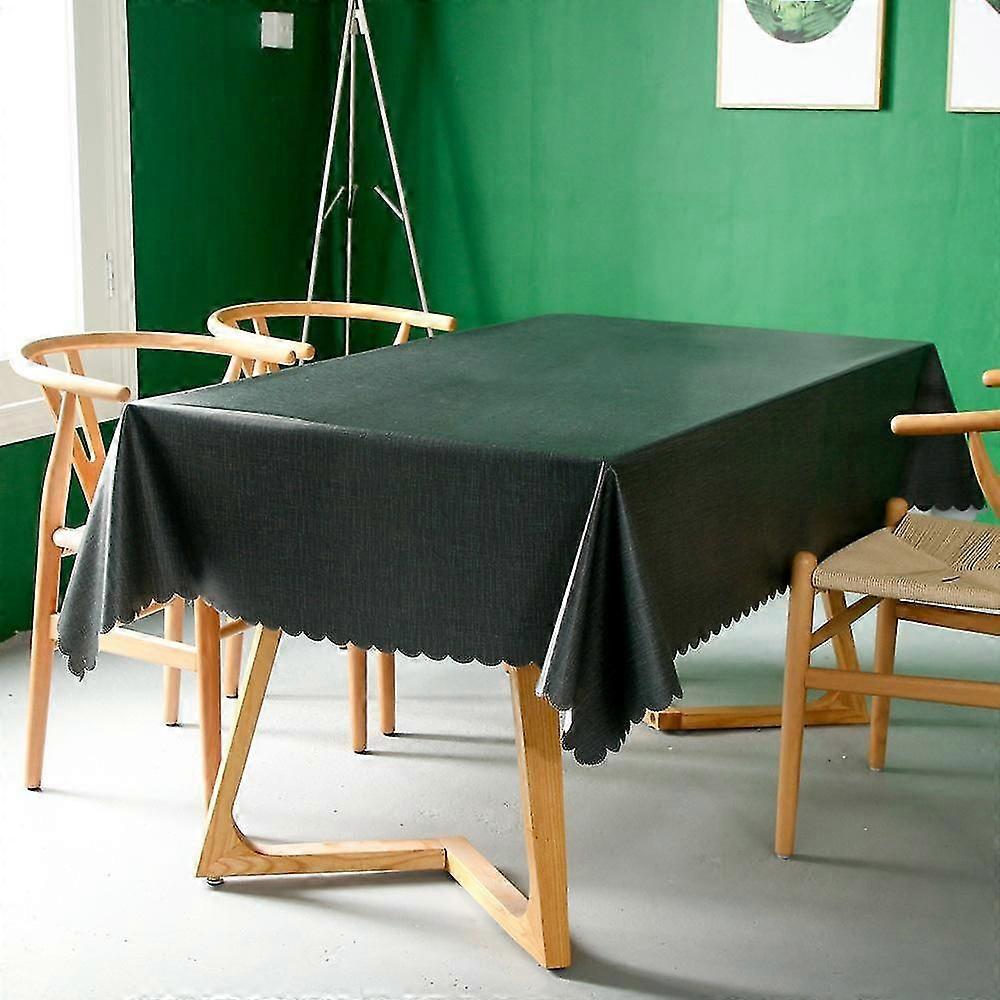 Tablecloth Waterproof Oil-proof Simple Solid Color Pvc Table Cloth