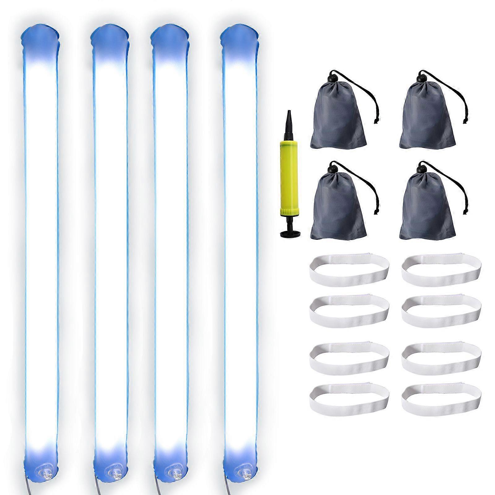 4pcs Inflatable Camping Lantern Foldable Light Strip Easy to Store for Outdoor Activity Camp Hung on RVs, Tents, Cave Plugs into any USB Power Source