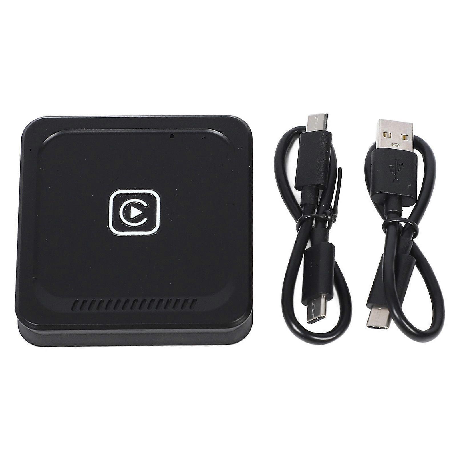 for CarPlay Wireless Adapter Convert Wired to Wireless BT 5.0 Intelligent Voice Control for Android Auto Adapter Black MK7146