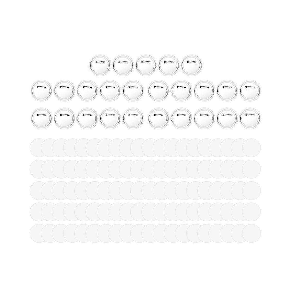 Clear Acrylic Buttons, 25 Set for Craft Projects