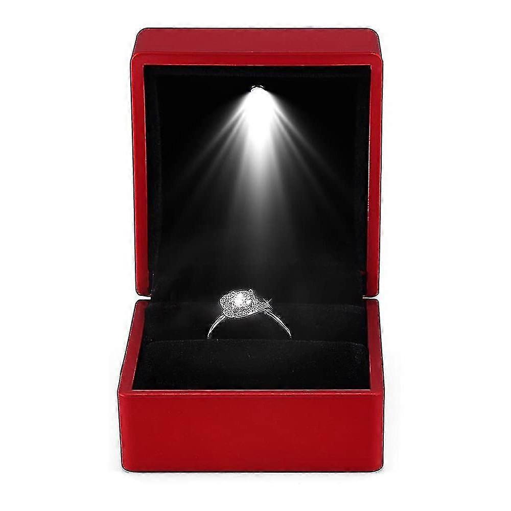 Led Lighted Ring Box Earring Ring Gift Case Wedding Ring Jewelry TAO