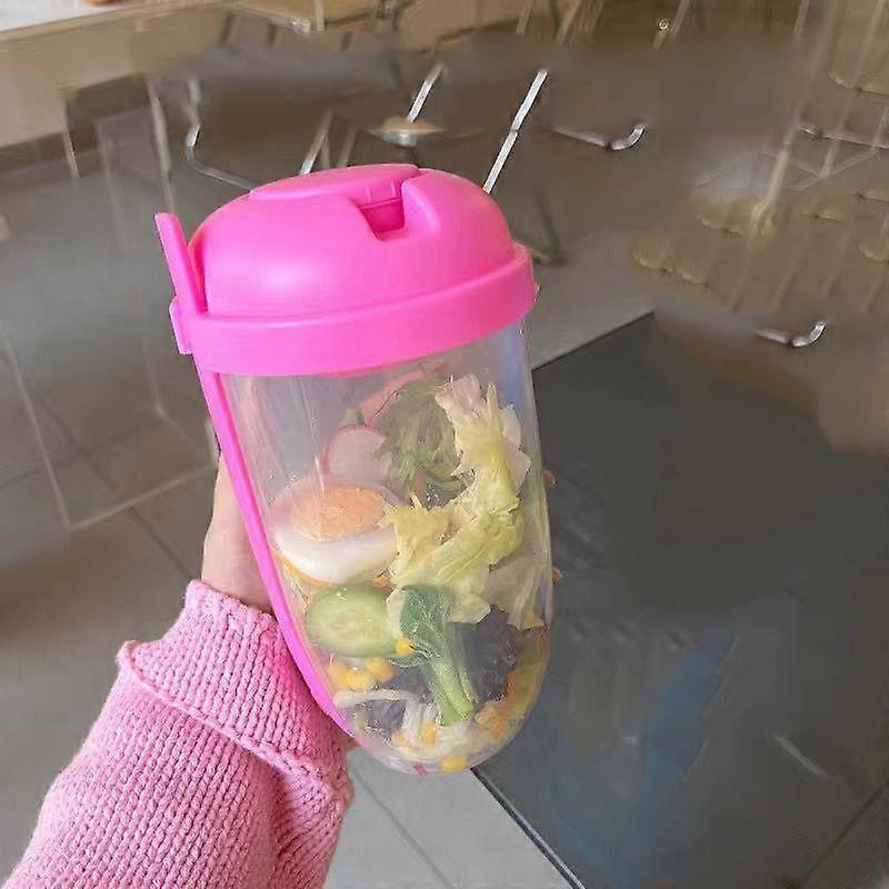 Breakfast Salad Cup Yogurt Milk Cups Portable with Fork Sauce Cups Bottle Food Storage Bento Box Lunch Box