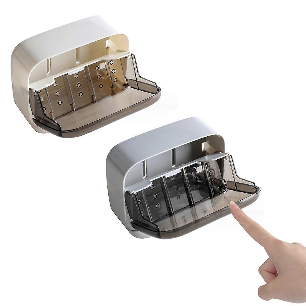 Wall-Mounted Soap Dishes, Drain Tray, Self-Draining