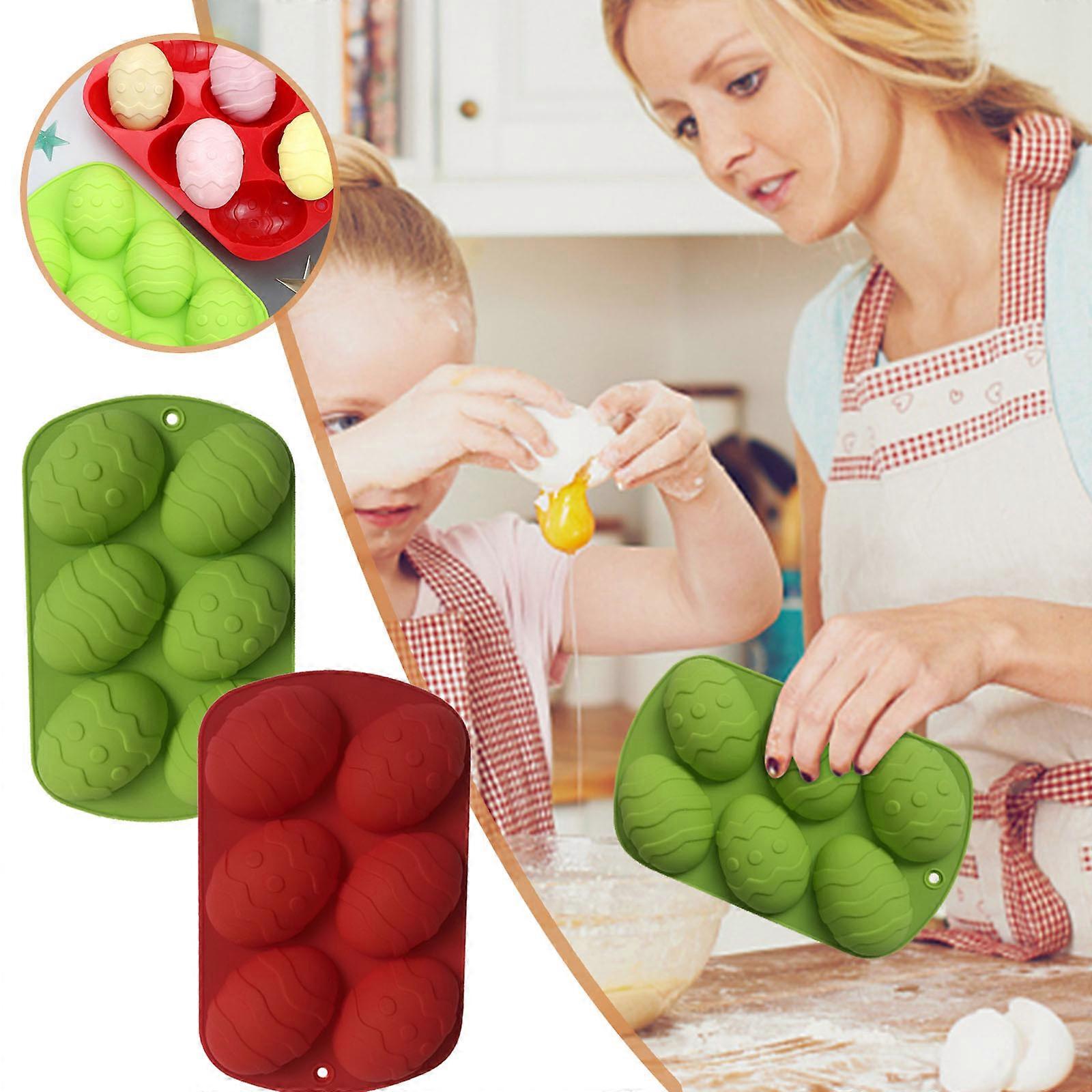 6 Easter Eggs Chocolate Mould DIY Baking Mould Cake Mould 2pcs