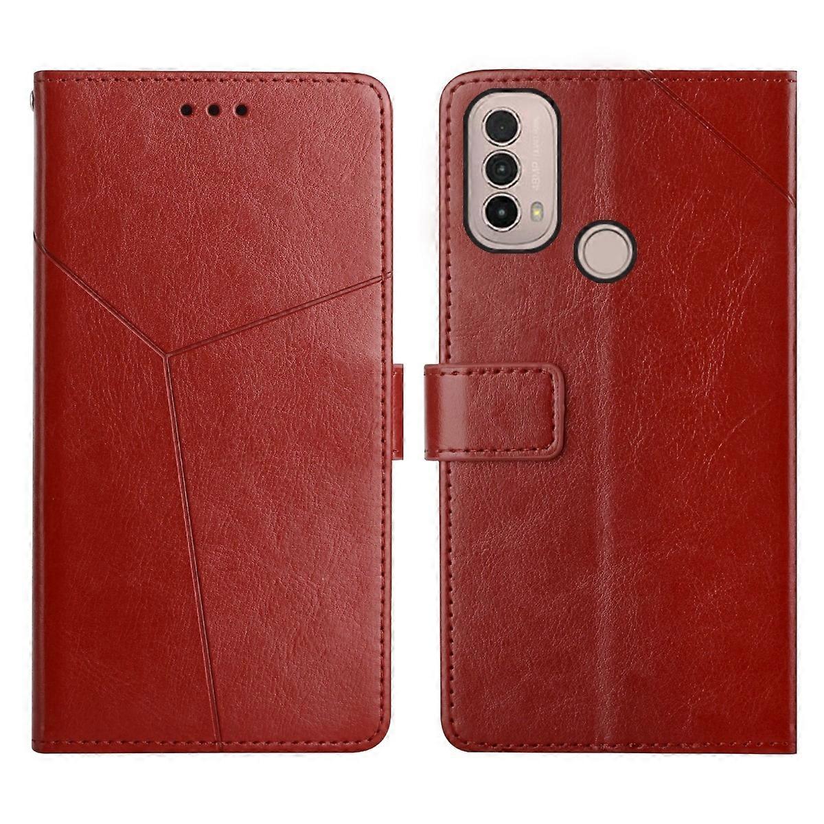 For Motorola Moto E40 Y Stitching Horizontal Flip Leather Phone Case