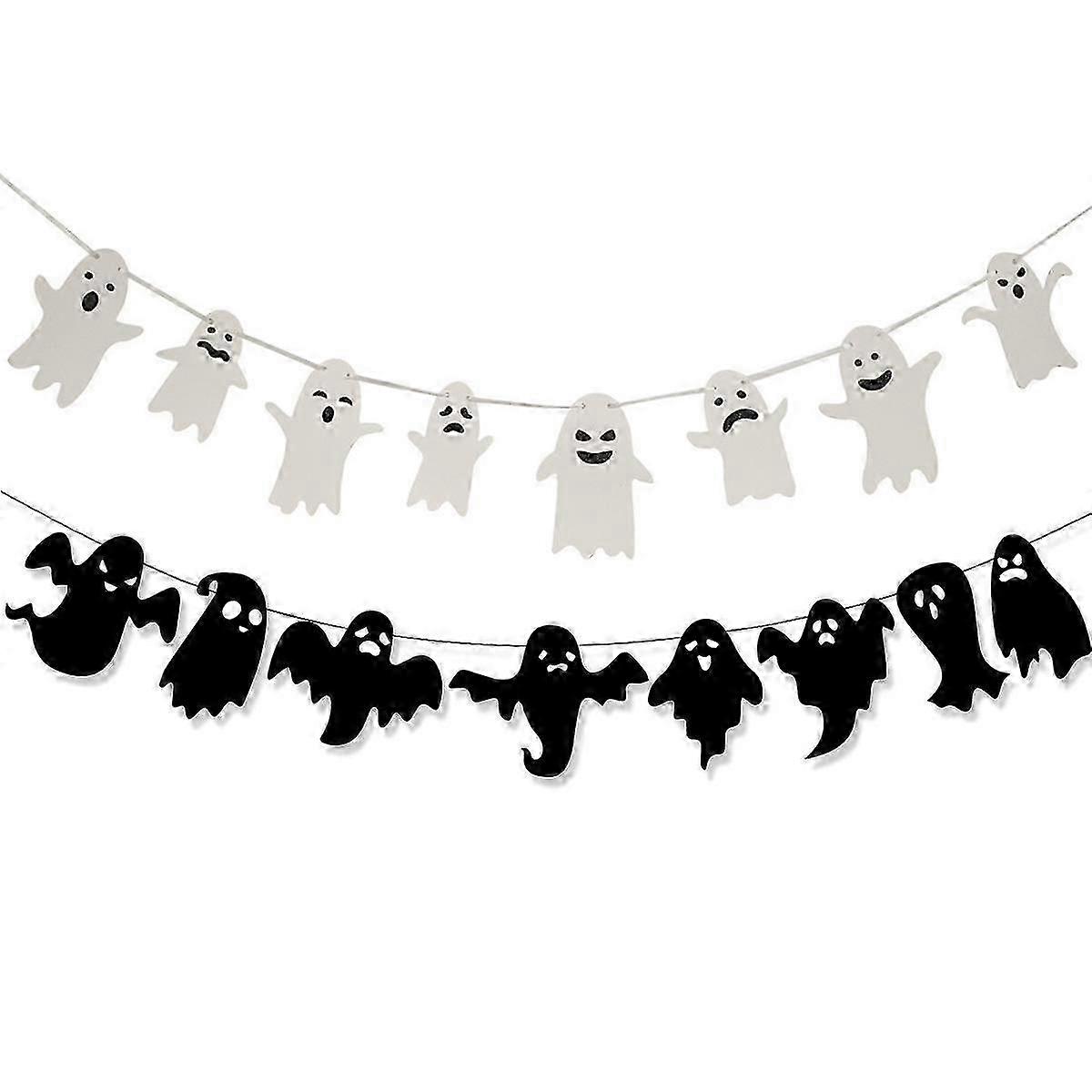 Halloween Horror Spooky Ghost Paper Flag Pull Party Decoration