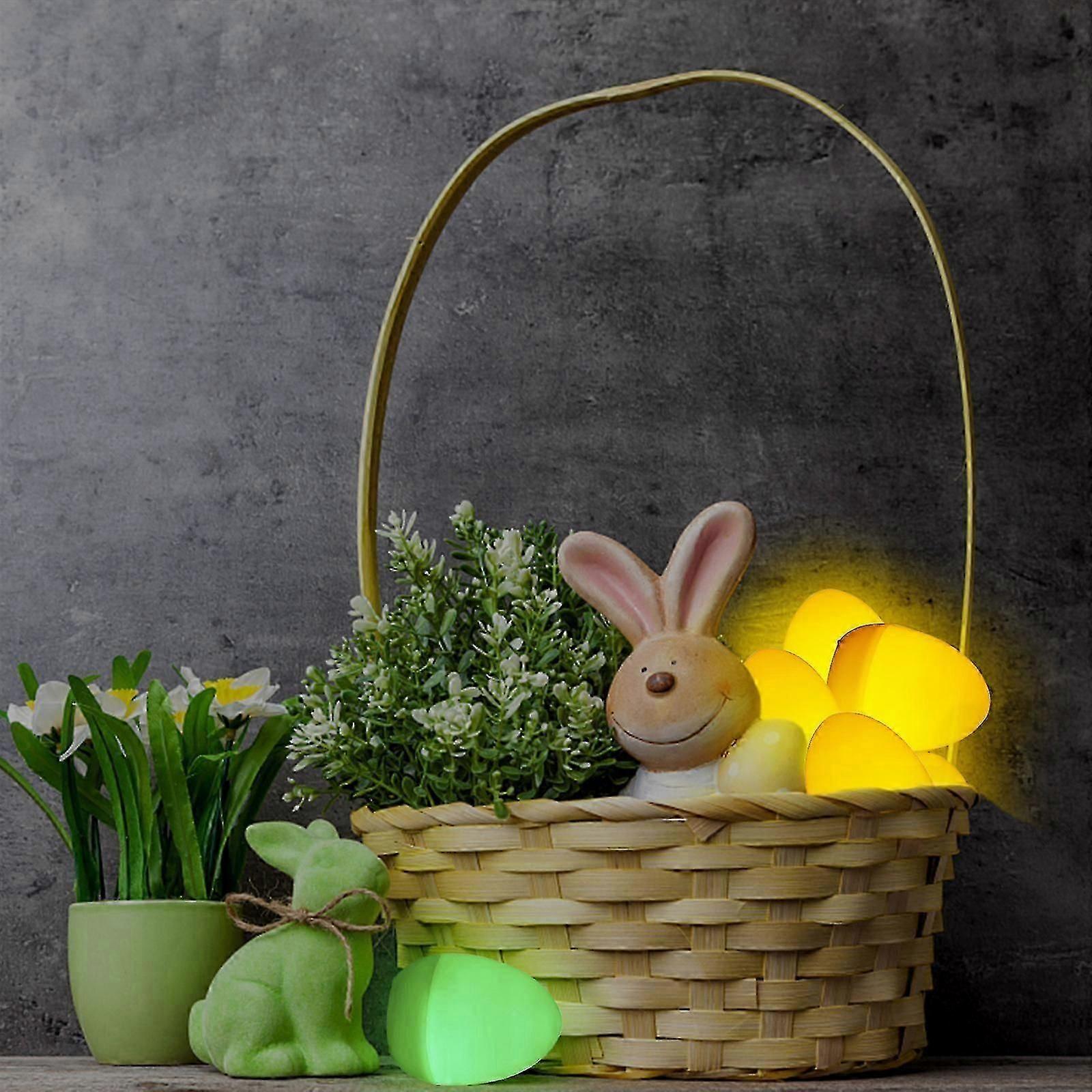 12 Easter Light Ornaments Easter Hanging Eggs Easter Tree Ornaments For Easter Decor 242824