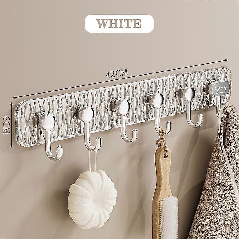 6 Hooks Coat Rack Wall Mounted Hook for Kitchen Bathroom Clothes Hanger