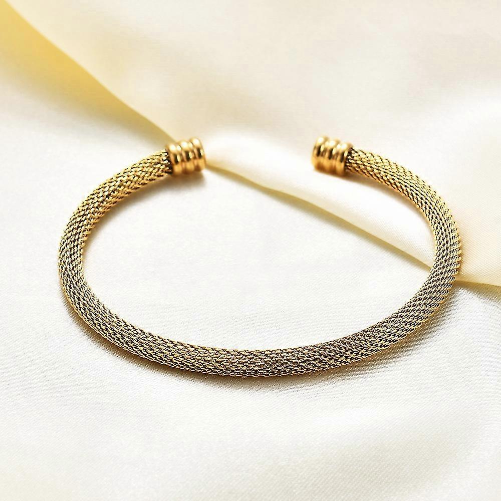 Jednoduchý ženský oceľový drôtený náramok s otvoreným koncom pre všetky typy mužov