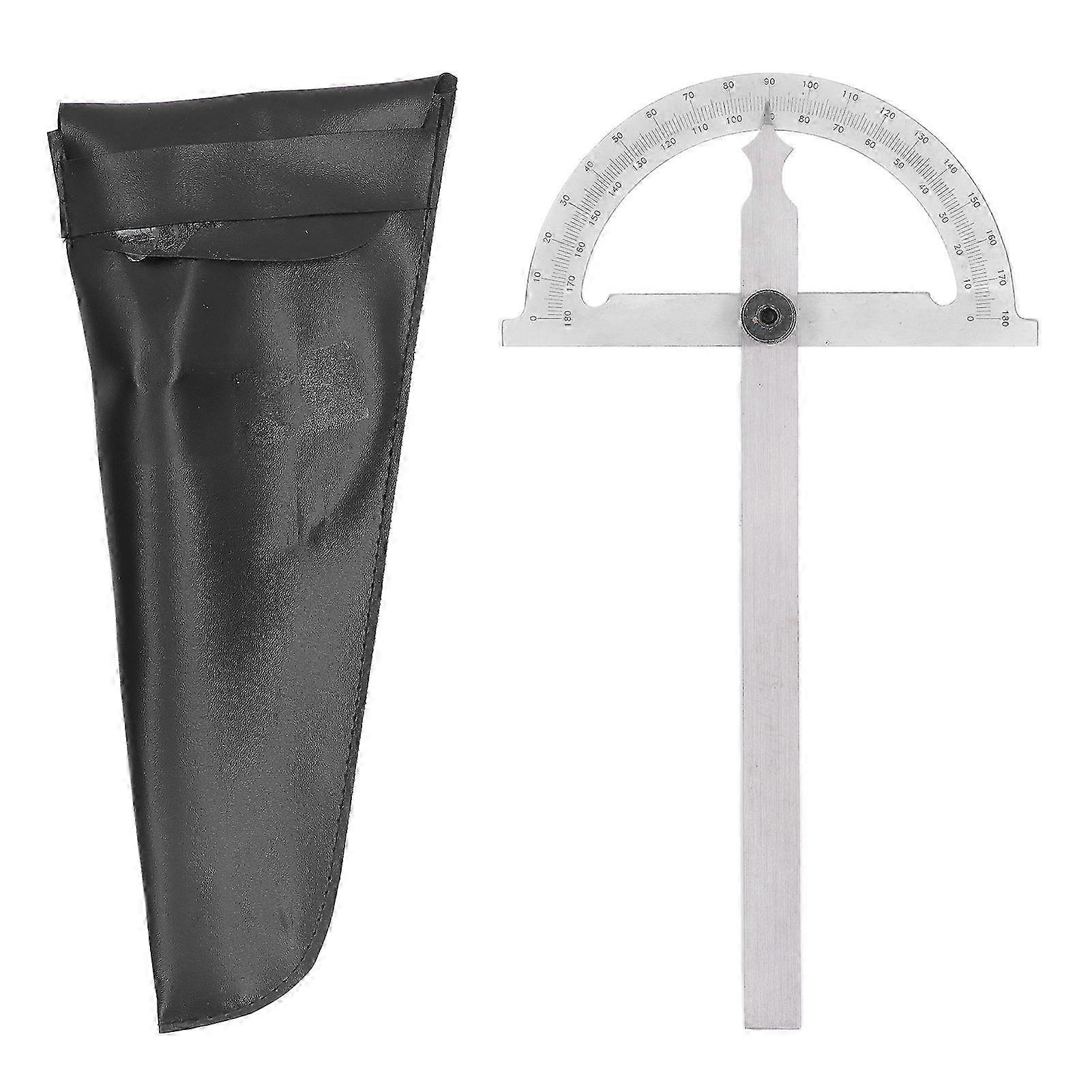 Angle Protractor 0‑180 Degree Angle Finder Carbon Steel Woodworking Ruler Measure Tool