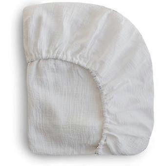 Extra Soft Muslin Fitted Mini Crib Sheet | 24"x 38" (White)