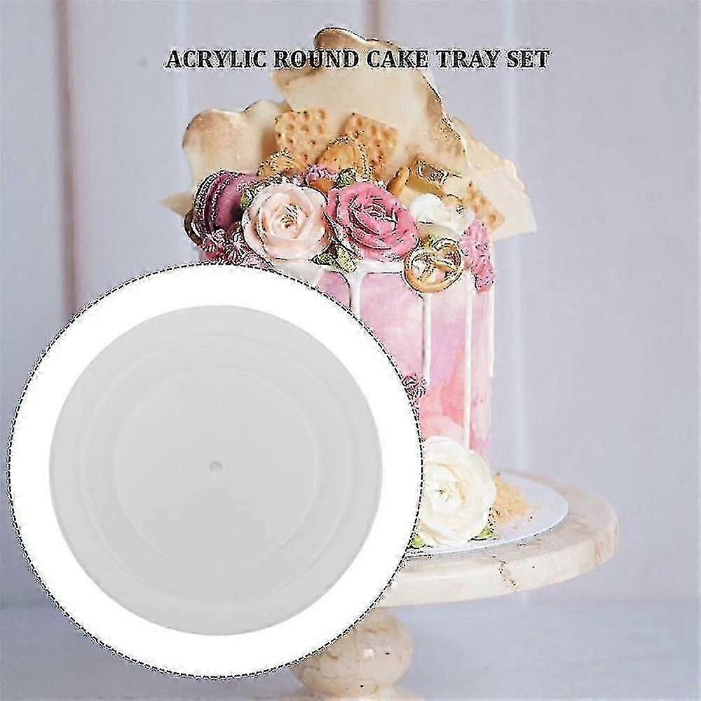 Akryylipyöreät kakkulevysarjat, voikreemi porrastetut kakun koristelutyökalut, kakkulevyt ympyräpohjalevyt
