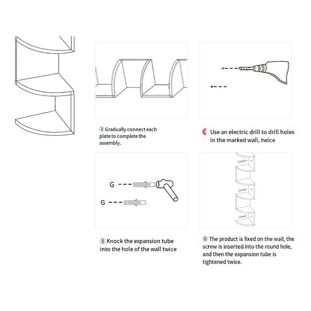 Corner Shelf Corner Punching-Free Corner Bookshelf