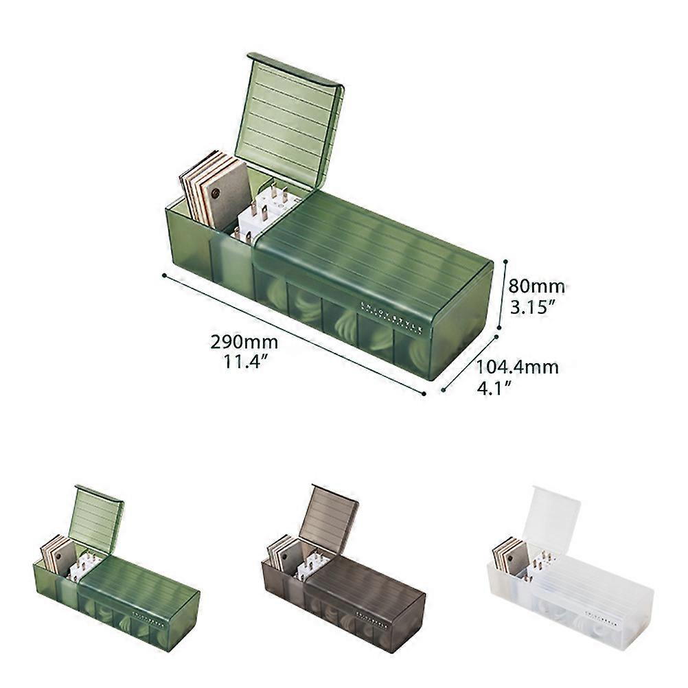 Multi-Grid Data Cable Storage Case Data Cable Management Box Dustproof Wires Keeper Cable Storage Bin